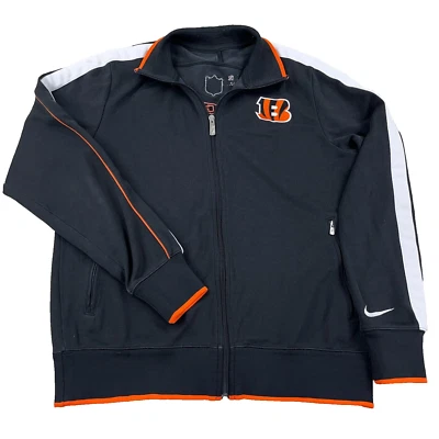 Chaqueta Cincinnati Bengals Hombres Grande Nike Sobre el Campo Calentamiento Traje de Pista Negro Foto 1 de 4