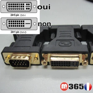 1 Adaptateur vga male vers dvi -i 24+5 femelle DVI-I adapter - Bild 1 von 1