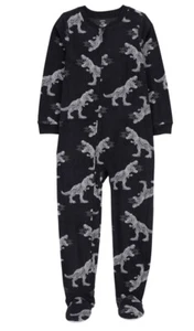 NWT Carters Boys Fleece Footed Sleeper Pajamas dino dinosaurs Size 12 or 14 - Picture 1 of 2
