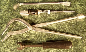 4pc BRAKE REPAIR TOOL SET with Cylinder Hone Auto Car Truck Trailer Break Spring - Foto 1 di 2