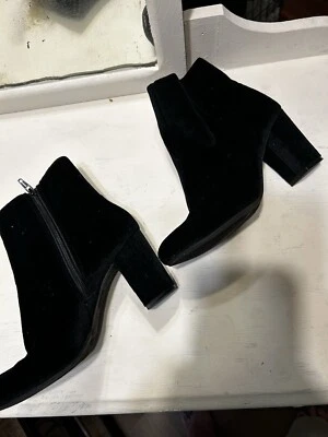 NUEVO Botines Christian Siriano de terciopelo negro para mujer talla 8 Foto 1 de 4