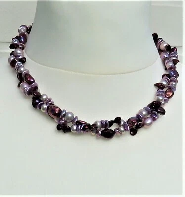 Keshi Perlen Kette Süßwasser Perlen Kette Unikat Perlenkette handgefertigt 5086 - Bild 1 von 4