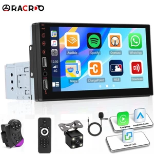 Touch Screen Car Stereo 1Din 7" Radio Android Apple Carplay MP5 Player BT Camera - Picture 1 of 22