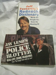 Lot of 2~Humor~Jeff Foxworthy's Redneck Dictionary/Jay Leno Police Blotter~LBDLC - Picture 1 of 6