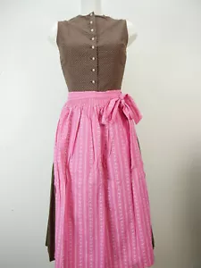 Lodenfrey braun Baumwolle mit Blümchen sagenhaft süßes Dirndl mit Schürze Gr.34 - Bild 1 von 7