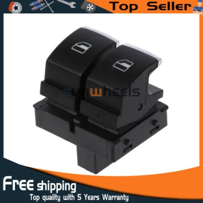 5K3 959 857 Chrome Drivers Side Window Switch For VW Eos Golf MK5 MK6 GTI 2 Door - Image 1 of 4