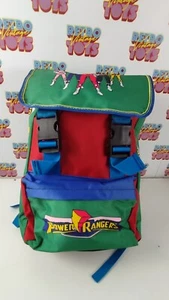 ZAINO BORSA SCUOLA POWER RANGERS SCHIENALE RIGIDO NUOVO VINTAGE VERDE ROSSO - Foto 1 di 5