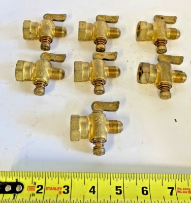 Lote de 7 válvula de cierre de llave de drenaje de latón de 3/8" combustible gasóleo entrada hembra de 3/4" Foto 1 de 4
