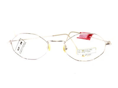 Montatura per occhiali da vista uomo Benetton argento vintage metallo anni 90  - Immagine 1 di 4