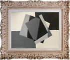 Edouard RIGHETTI (1924-2001) Ancienne Peinture Composition Abstraite (2)