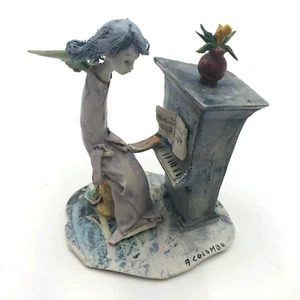 Vintage Lo Scricciolo Italian Figurine   A.Colombo 1960's Engel At Piano Amputee - Picture 1 of 11