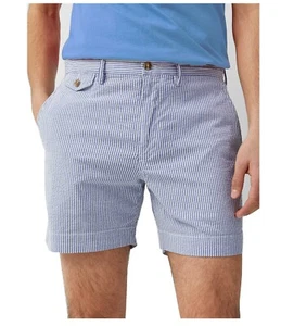 Polo Ralph Lauren Men's Stretch Straight Fit 6" Seersucker shorts Blue 34 38 $98 - Picture 1 of 4