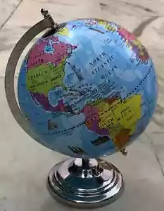 Globo terráqueo giratorio con soporte para educación estudiantil tierra océano mapa mundial 8" - Imagen 1 de 5