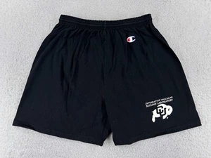 Champion Shorts Youth Large Black Elastic Waist 100% Cotton Basketball Gym Wear - Picture 1 of 15