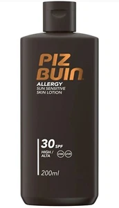 Piz Buin Allergy SPF30 Sun Lotion 200ml High UVA UVB Sensitive Skin Protection - Picture 1 of 2