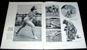 SONJA HENIE 1937 FIGURE SKATING & EXERCISE PICTORIAL PALM SPRINGS & NORWAY - Imagen 1 de 2