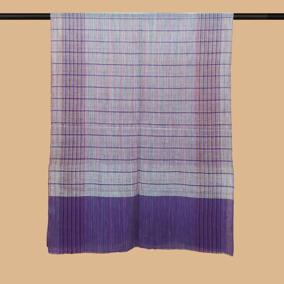 Bufandas unisex de cachemir puro tejidas a mano a rayas múltiples hombres-mujeres | Pure Pashmina Foto 1 de 1