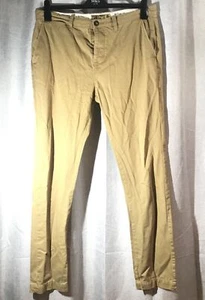 Superdry Commodity Edition Khaki Chinos Trousers Button Fly XL Slim Fit 36w - Picture 1 of 20