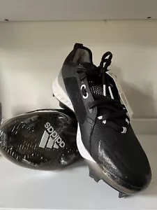 Adidas Women's Pure Hustle Metal Softball Cleats - 9.5 - Black/ White - EG6681 - Picture 1 of 5