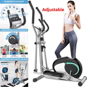 8 Level Resistance Magnetic Elliptical Machine Home Gym Workout Cross Trainer UK - Picture 1 of 13