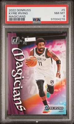 2022 Panini Donruss Kyrie Irving -Magicians Card #5 PSA NM-MT 8 - Image 1 of 2