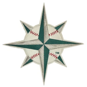 SEATTLE MARINERS MLB BASEBALL VINTAGE HUGE 14.5" COMPASS TEAM LOGO PATCH - Picture 1 of 1