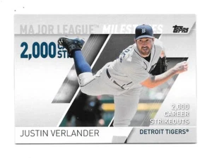 2017 Topps JUSTIN VERLANDER Major League Milestones - DETROIT TIGERS - #MLM-14 - Picture 1 of 1