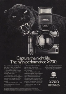 Minolta X700 1984: Capture the Night Life anuncio impreso vintage - Imagen 1 de 1