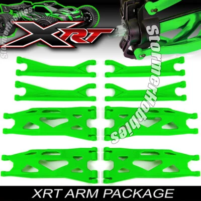 Brazo de suspensión Traxxas XRT VERDE conversión, paquete completo con los 8 brazos Foto 1 de 2