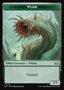 Wurm (5/5 Trample) MTG Duskmourn Commander Token NM x4 - Magic Card - Picture 1 of 1