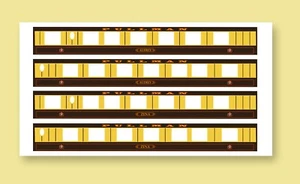 Water slide decals ZENA & AUDREY for Graham Farish Pullman dining car 0646,1:148 - Picture 1 of 5