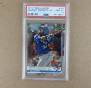 VLADIMIR GUERRERO JR PSA 10 #201 Topps Cromato RC Rookie Blue Jays - Foto 1 di 3