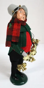 Byers Choice Caroler Vintage 2011 Christmas Figure Bells Man Signed Handmade USA - Picture 1 of 16