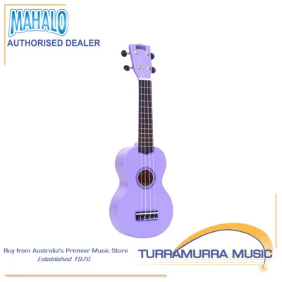 Mahalo MR1 Rainbow Series Soprano Ukulele with Carry Bag - Purple Uke - MR1PP - image 1 of 3