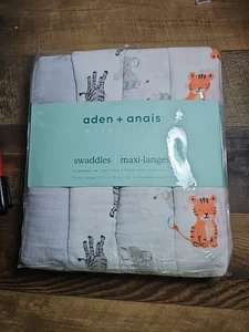 4 Pack Muslin Swaddle Blankets Soft Breathable Baby Blankets Aden by Aden Anais - Picture 1 of 2