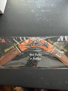 Australien Aborigines handbemalt zurückkehrender Bumerang Murra Wolka 16 Zoll - Bild 1 von 6