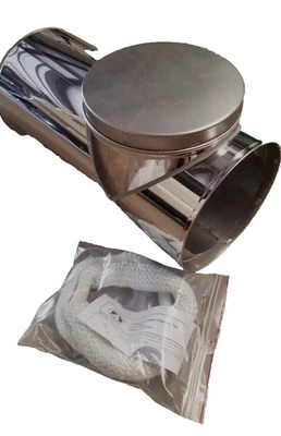 Camiseta de chimenea de caldera central de 10" con kit de sello de anillo de cuerda para clásico 7260 (11605) Foto 1 de 4