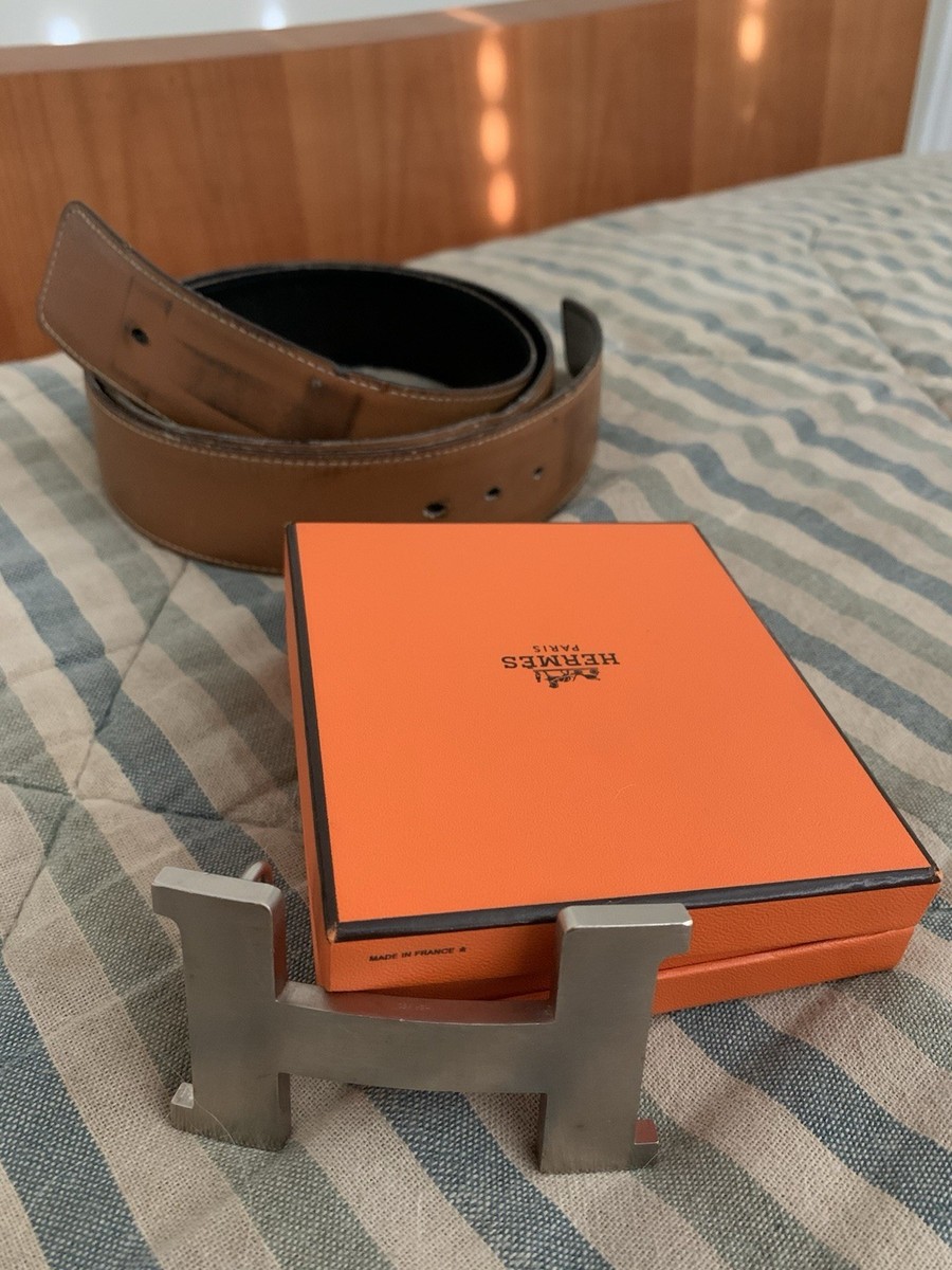 Hermes 42 mm Wide Constance Reversible Belt (Rare Width) Size 90 NEW Hermes Constance H Men Belt & Reversible leather  main image 3