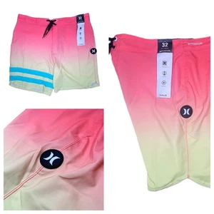 Pantalones Cortos Hurley Board Para Hombre Talla 32 Phantom Block Fiesta Surf Bañador Negro H689 - Imagen 1 de 9