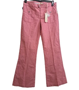 Pantalones chinos utilitarios Diesel Pollyka Pantaloni para mujer talla 28 rosa rojo 4 bolsillos nuevos - Imagen 1 de 11