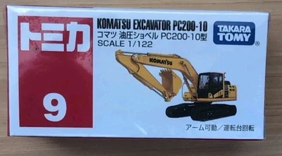 Takara Tomy Tomica #9 KOMATSU EXCAVATOR PC200-10  Diecast Model New 1/122 Scale  - Image 1 of 4