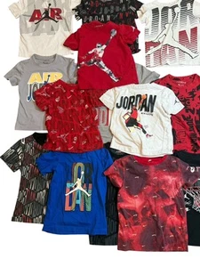 Lot Of 14 Short Sleeve Shirts Bundle Sz 5-6 Years Jordan And Nike - Picture 1 of 13