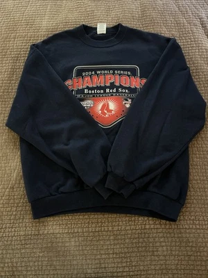 Vintage Red Sox 2004 Championship Crewneck Sweater Pullover Men’s Large - Image 1 of 4