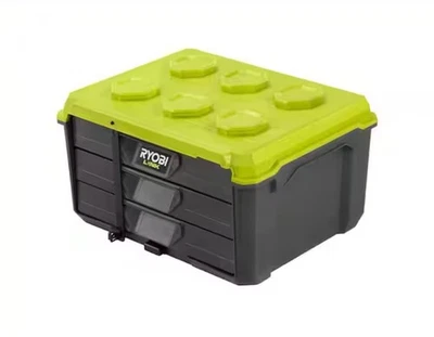 Ryobi LINK 3-Drawer Tool Box Stackable Impact Resistant Storage Organizer(R41E3) - Image 1 of 4