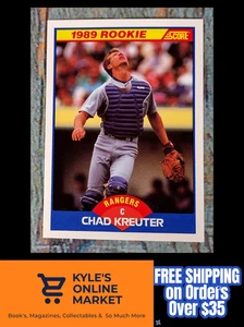 Chad Kreuter Texas Ranger 1989 Score Rookie #638 - Picture 1 of 5
