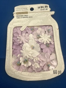 60 Stück Erinnerungen Hinterhof Tisch Papier Blume, für DIY Dekor, Scrapbooking - Bild 1 von 2