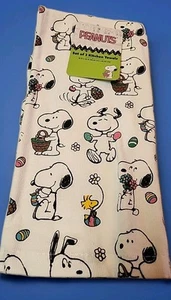Peanuts Snoopy Woodstock Easter Spring Set of 2 Kitchen Dish Towels - Picture 1 of 5
