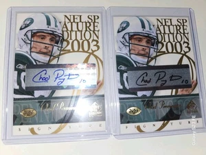 2003 SP Signature Edition Auto Chad Pennington Blue Ink /100 + Black Ink AU - Picture 1 of 10