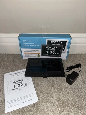 Soobest Digital Day Alarm Clock W/Calendar Large Displays For Seniors/Dementia - Image 1 of 3
