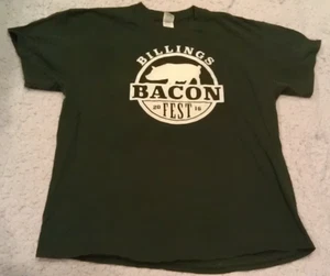 Camiseta gráfica XL Billings Montana Bacon Fest Gildan 2016 rara para hombre - Imagen 1 de 9
